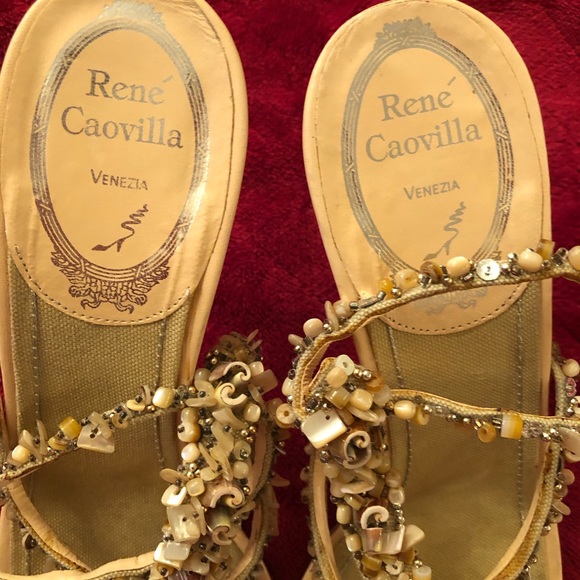 🌸FIRM-🌸 RENE’ CAOVILLA VENEZIA 💜 HIGH HEEL SANDALS🌸ONE OF A KIND - Picture 3 of 10